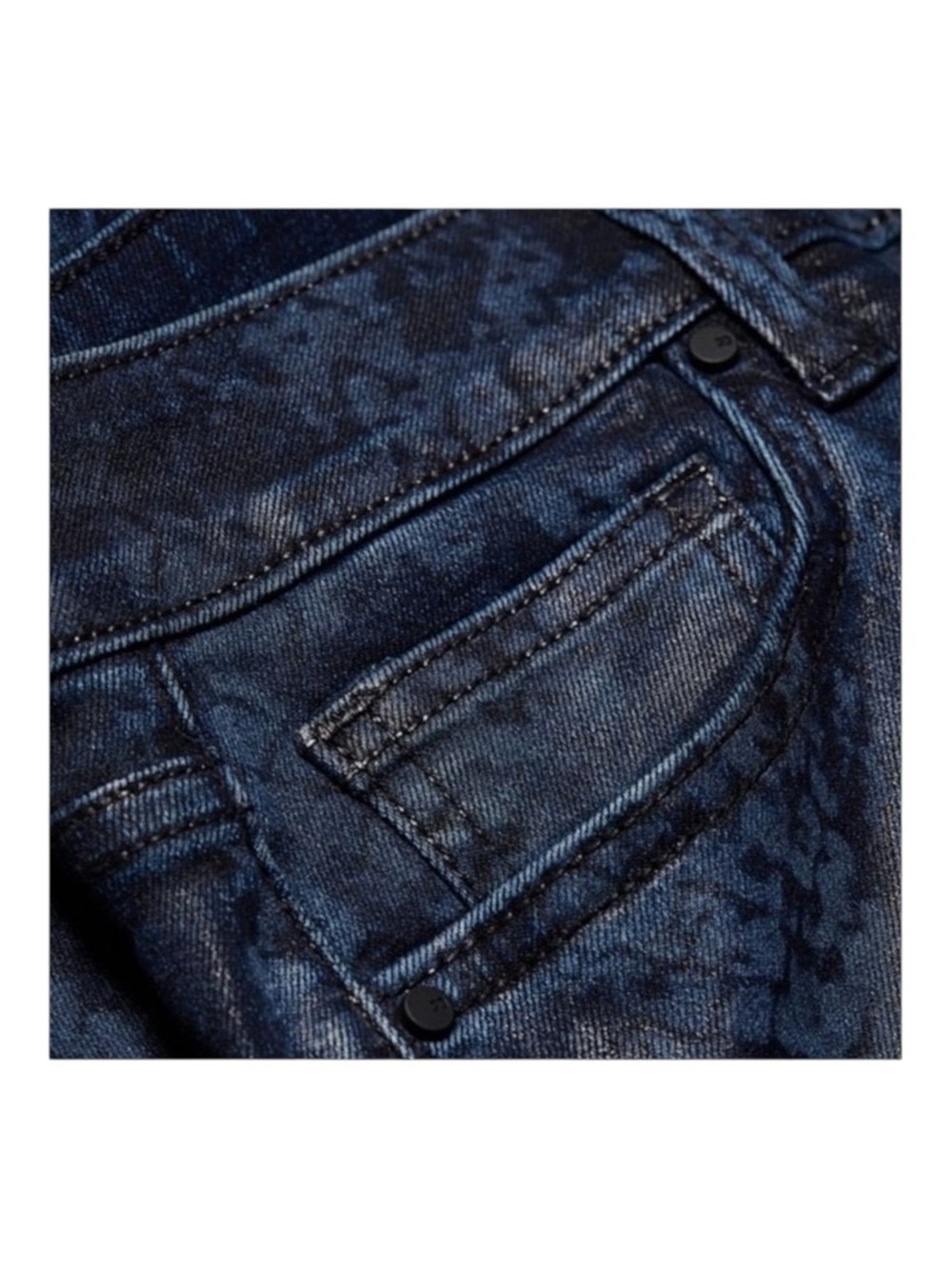 new Joe's Jeans ㋛ Charlie Skinny High Waist Jean ㋛ Coated Navy Python Print ㋛ - Picture 7 of 16